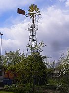 Water pumping rural windmill in Germany